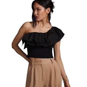 Anthropologie Sunday in Brooklyn Ruffled One-Shoulder Top
